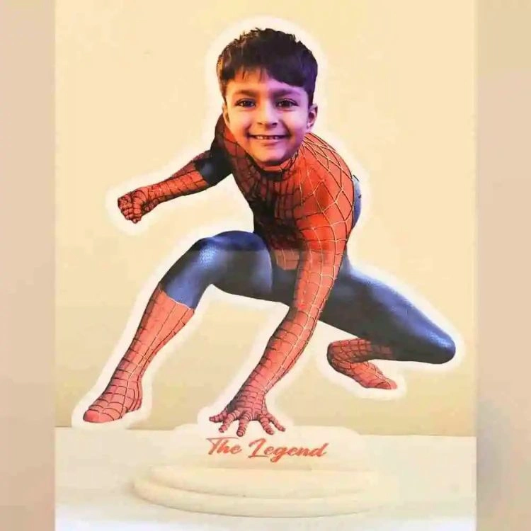 custom Spiderman display stand
